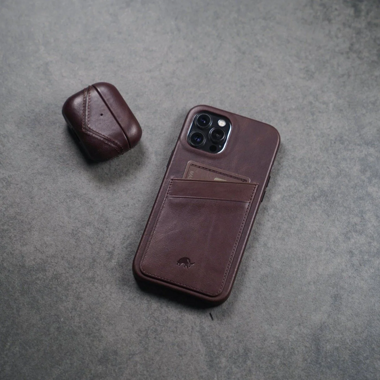 Leather AirPods Cases - BOURBON - Image 4