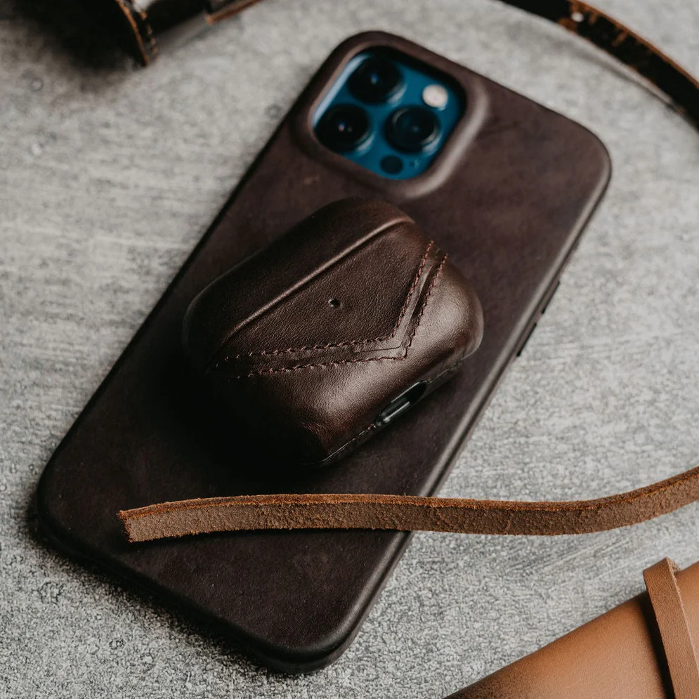 Leather AirPods Cases - BOURBON - Image 5