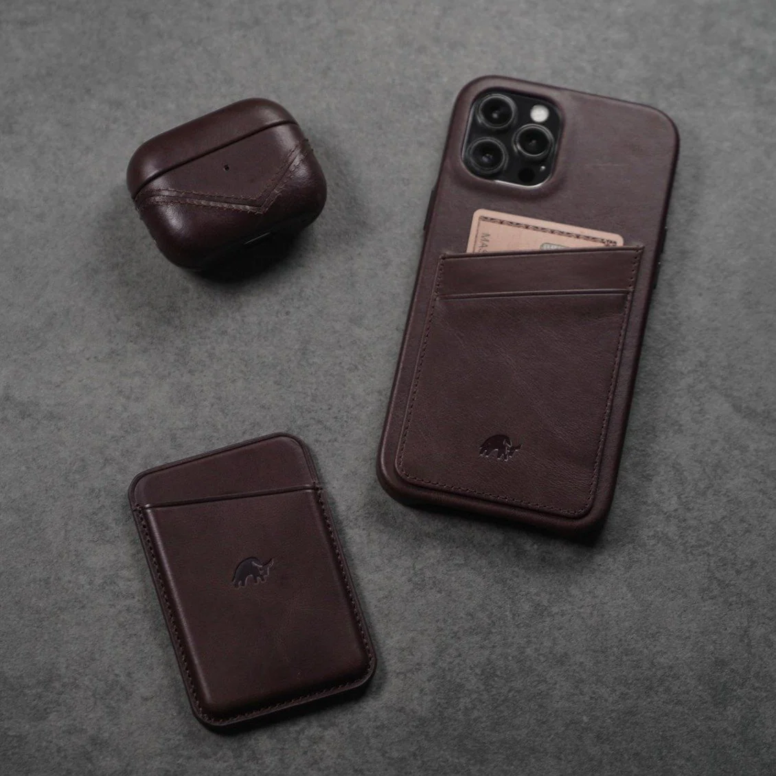 Leather AirPods Cases - BOURBON - Image 6