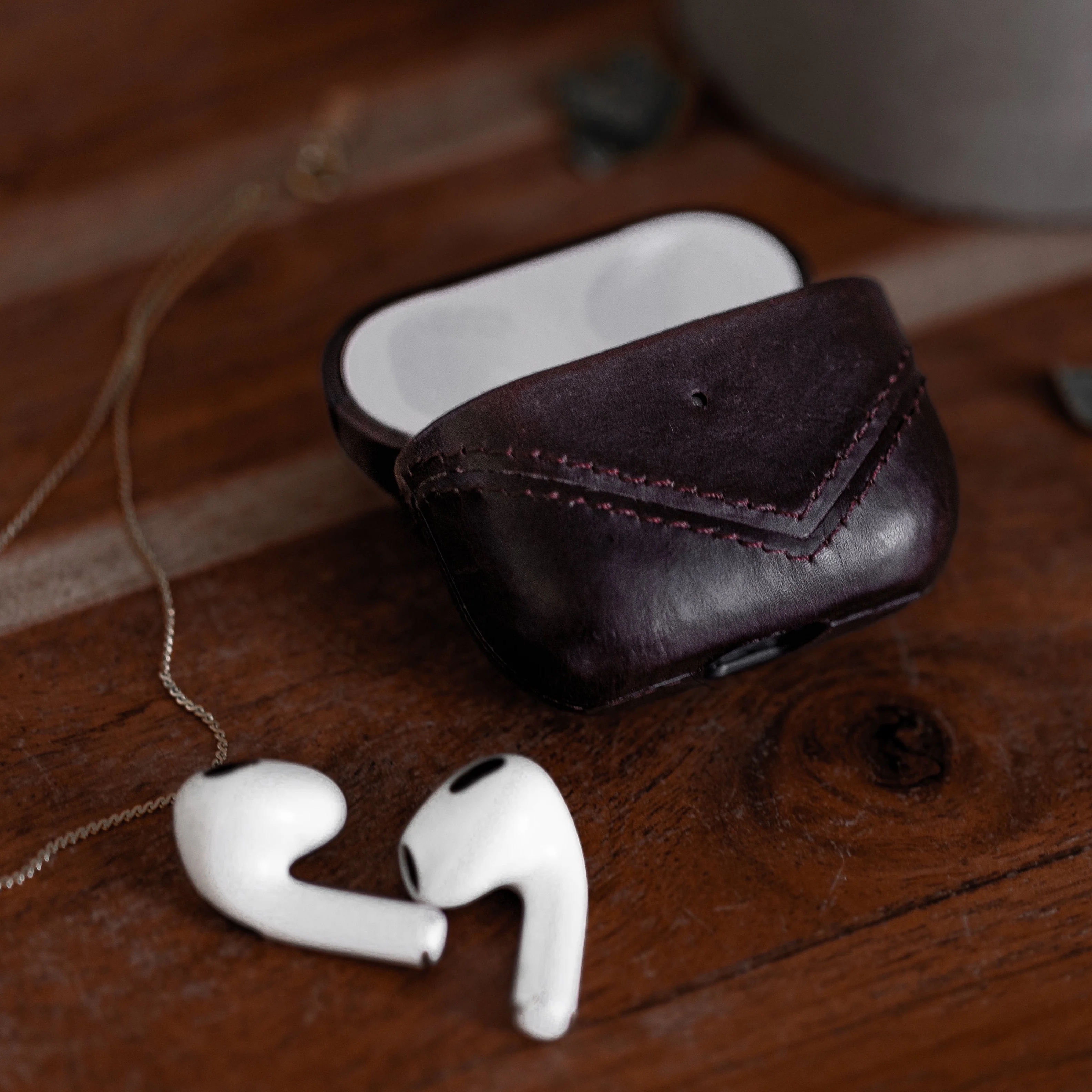 Leather AirPods Cases - BOURBON - Image 7