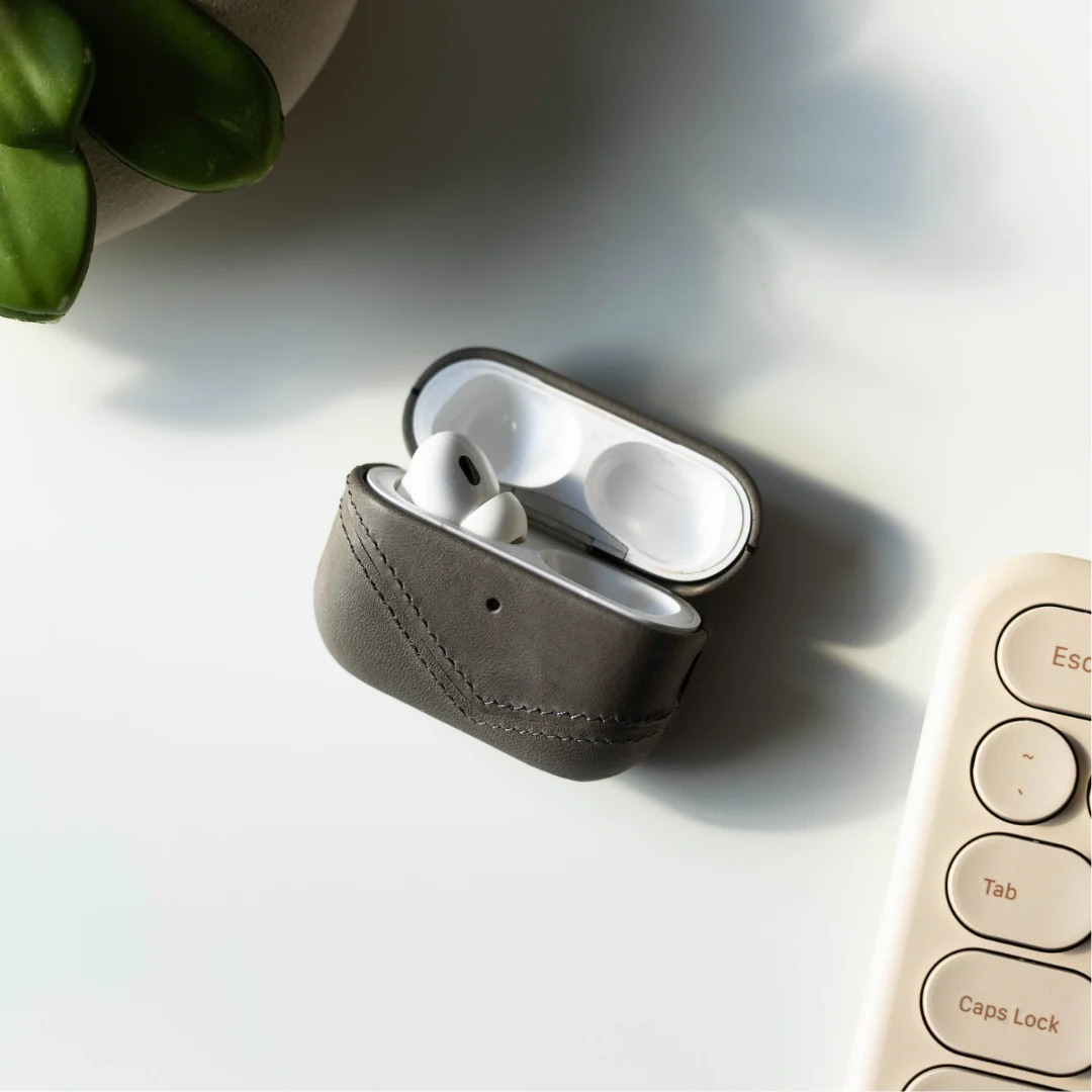 Leather AirPods Cases - SLATE - Image 9