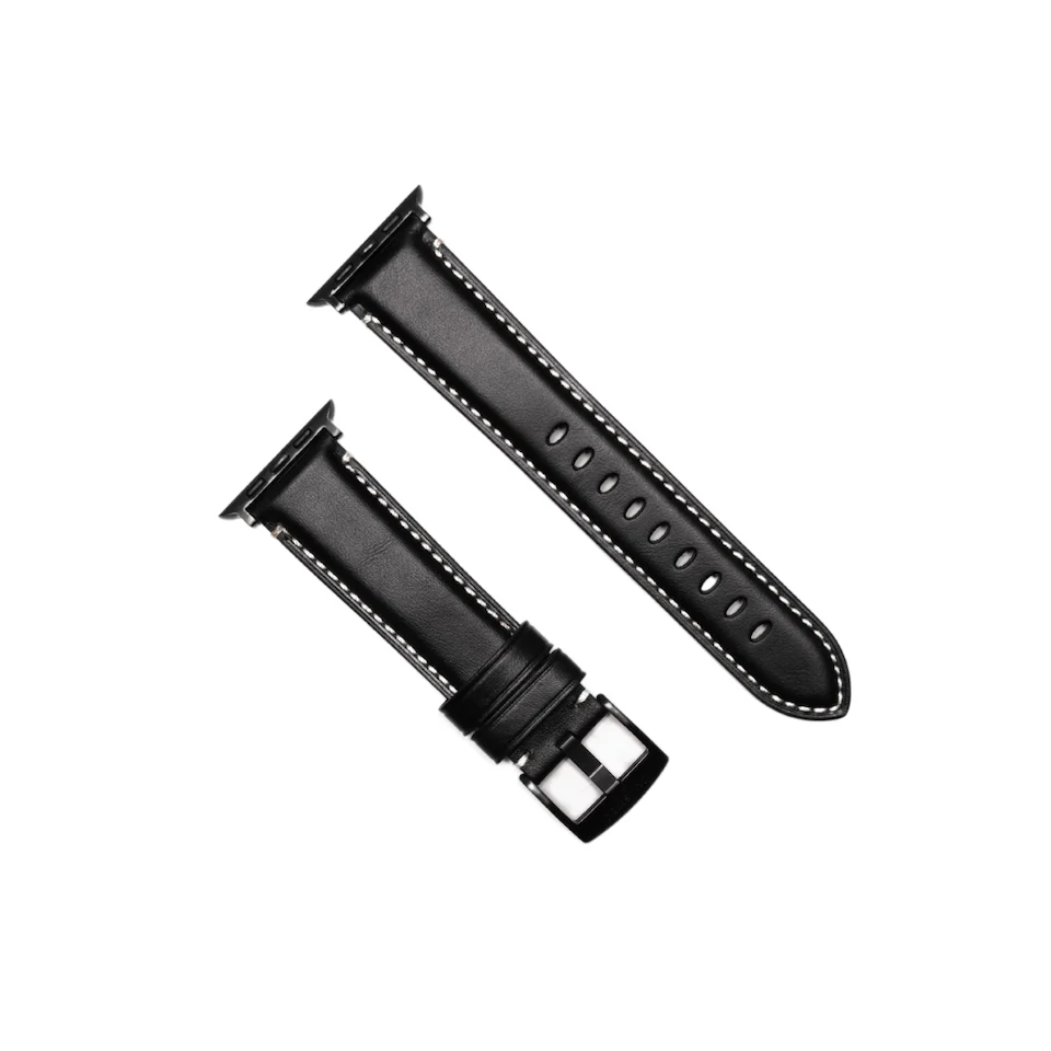Leather Apple Watch Strap - Black Edition - Image 8