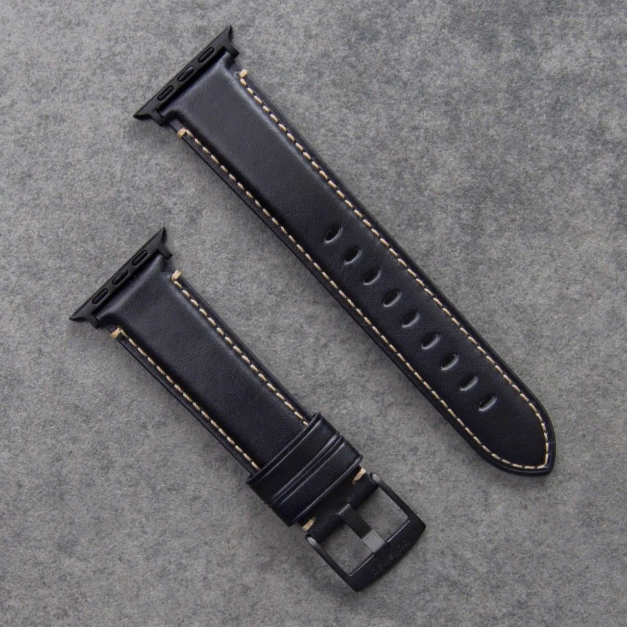 Leather Apple Watch Strap - Black Edition - Image 9