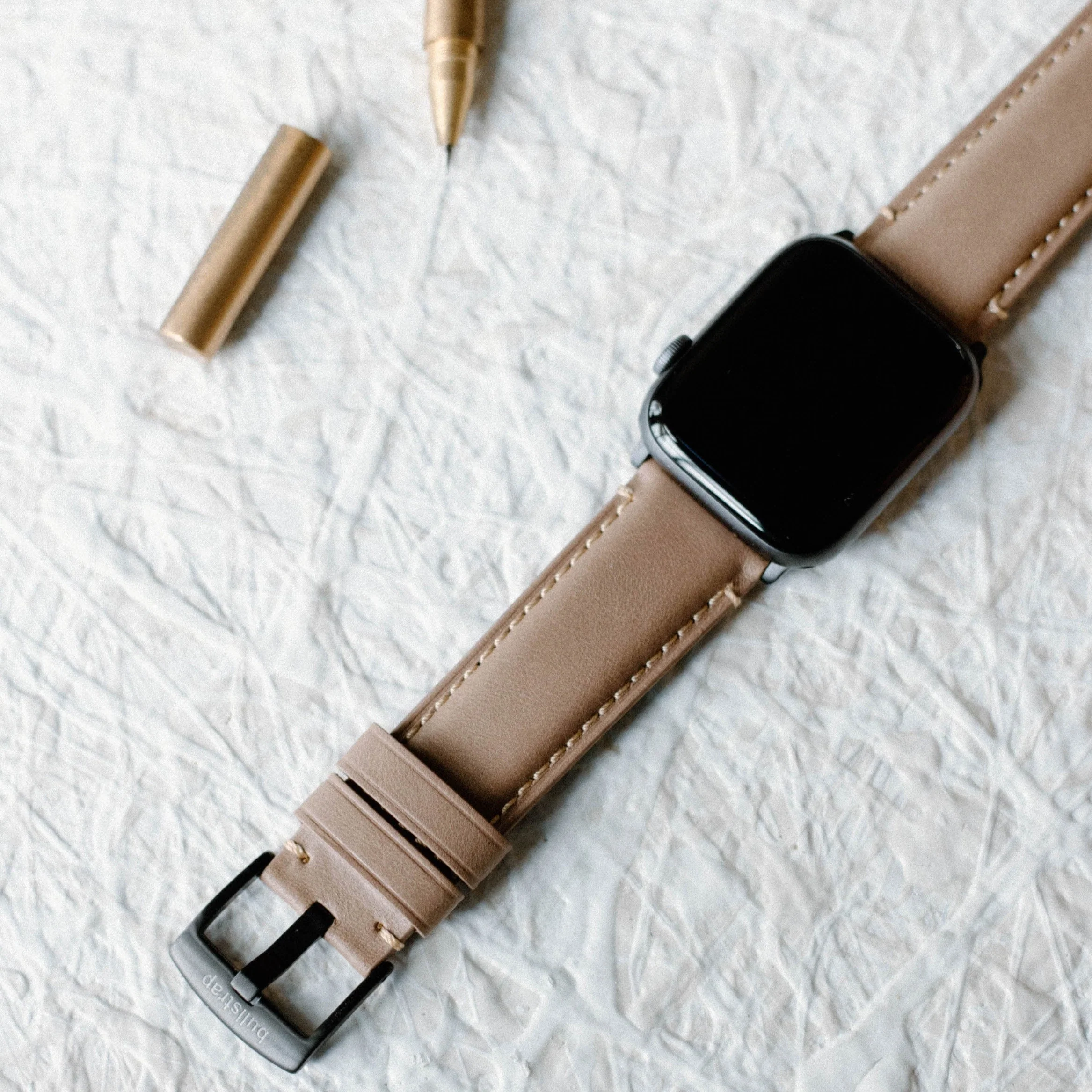 Leather Apple Watch Strap - Dune - Image 4