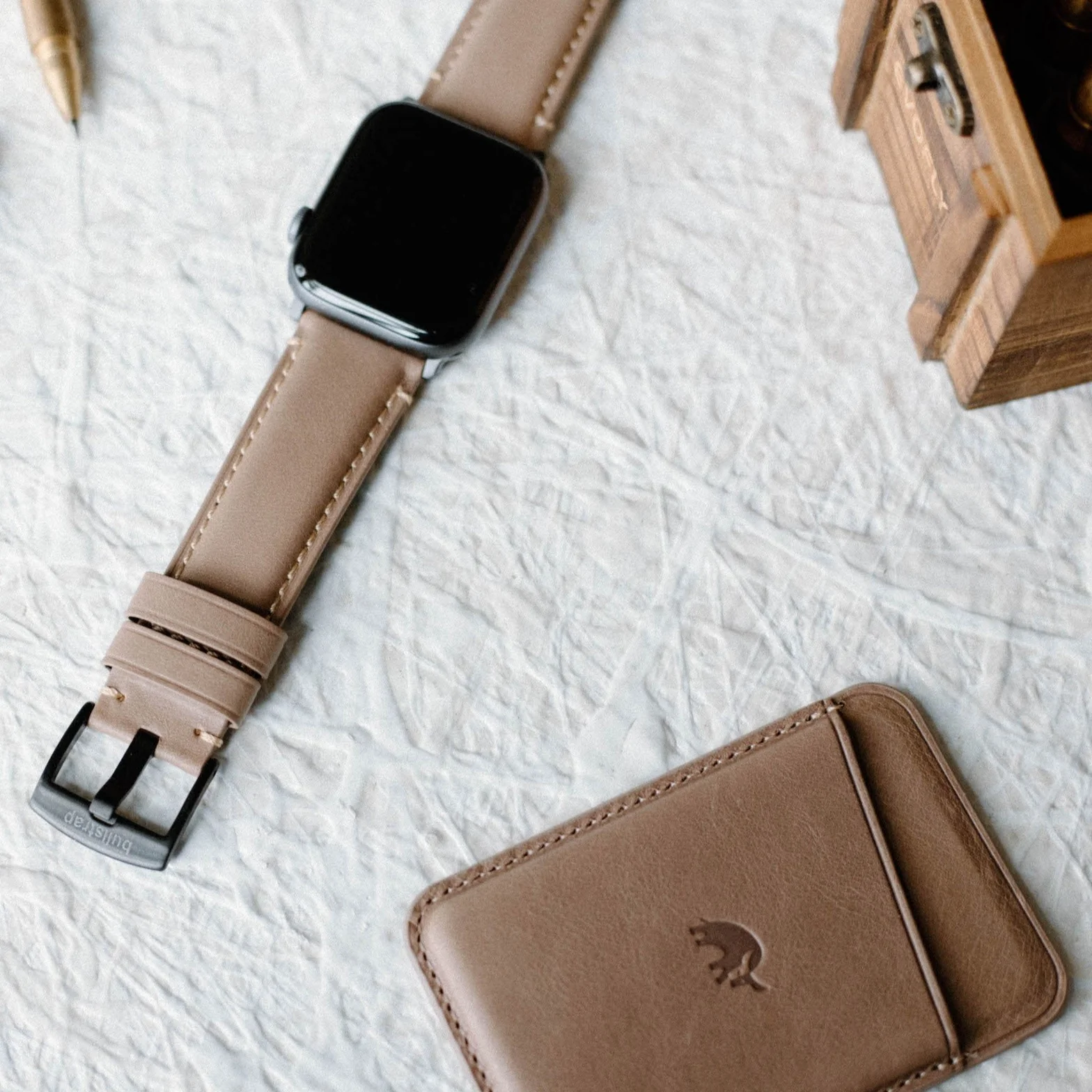 Leather Apple Watch Strap - Dune - Image 6