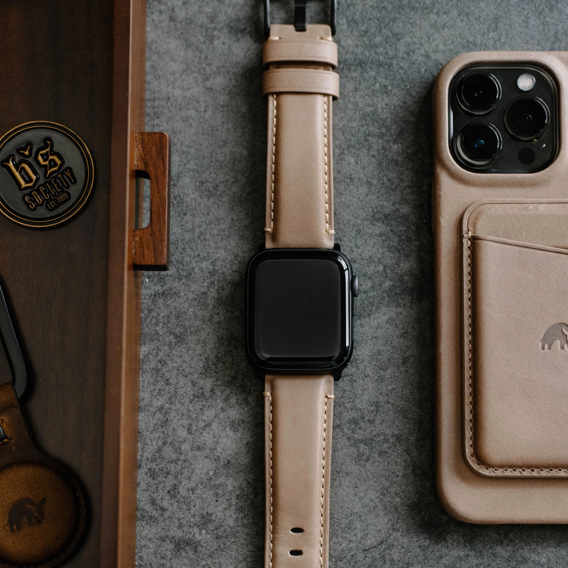 Leather Apple Watch Strap - Dune - Image 7
