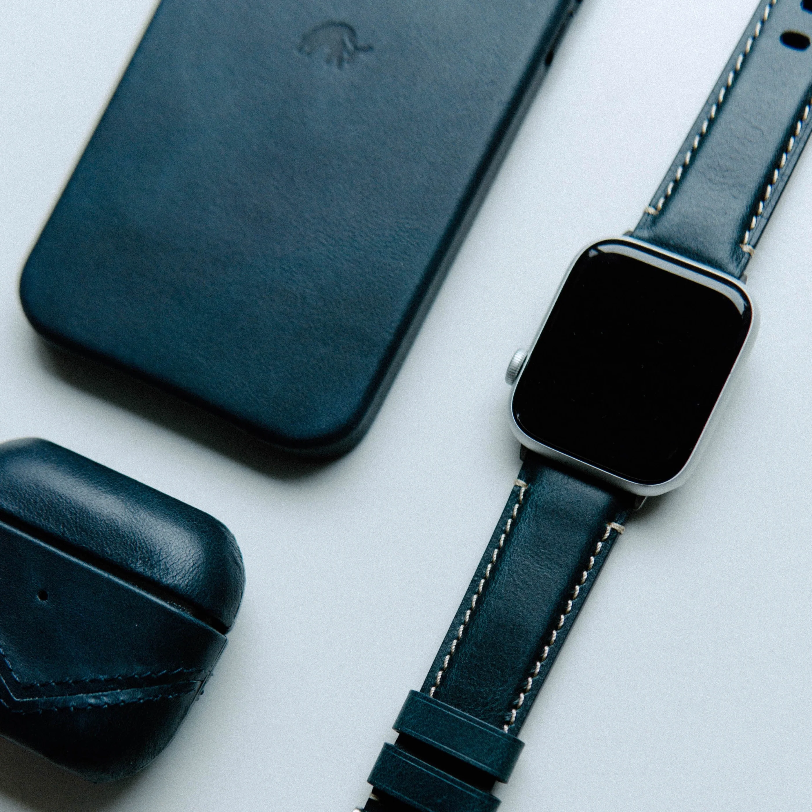 Leather Apple Watch Strap - Ocean - Image 3