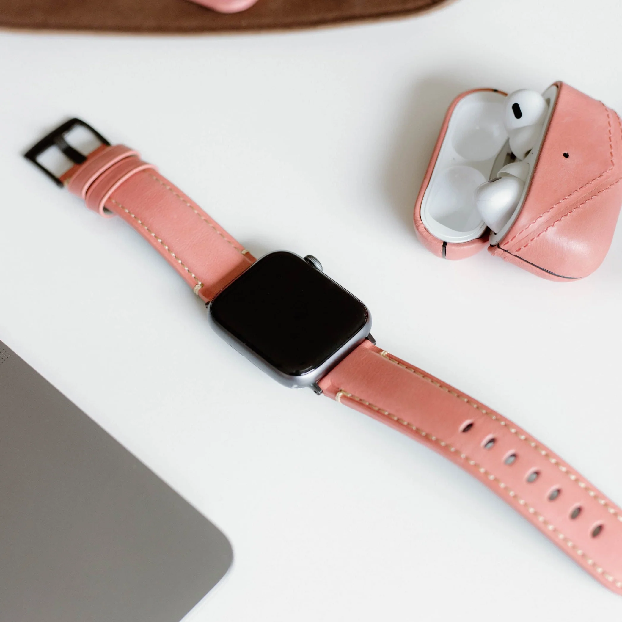 Leather Apple Watch Strap - South Beach - Image 4