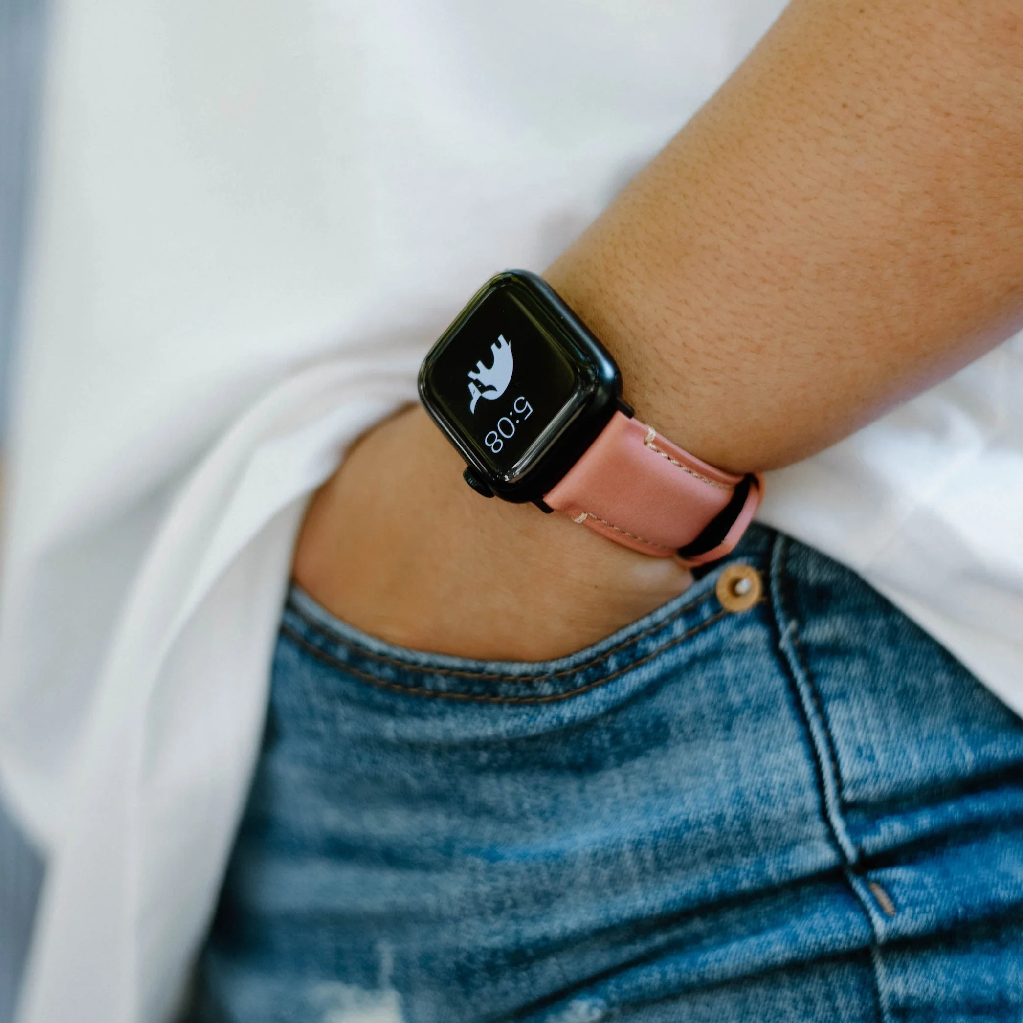 Leather Apple Watch Strap - South Beach - Image 5