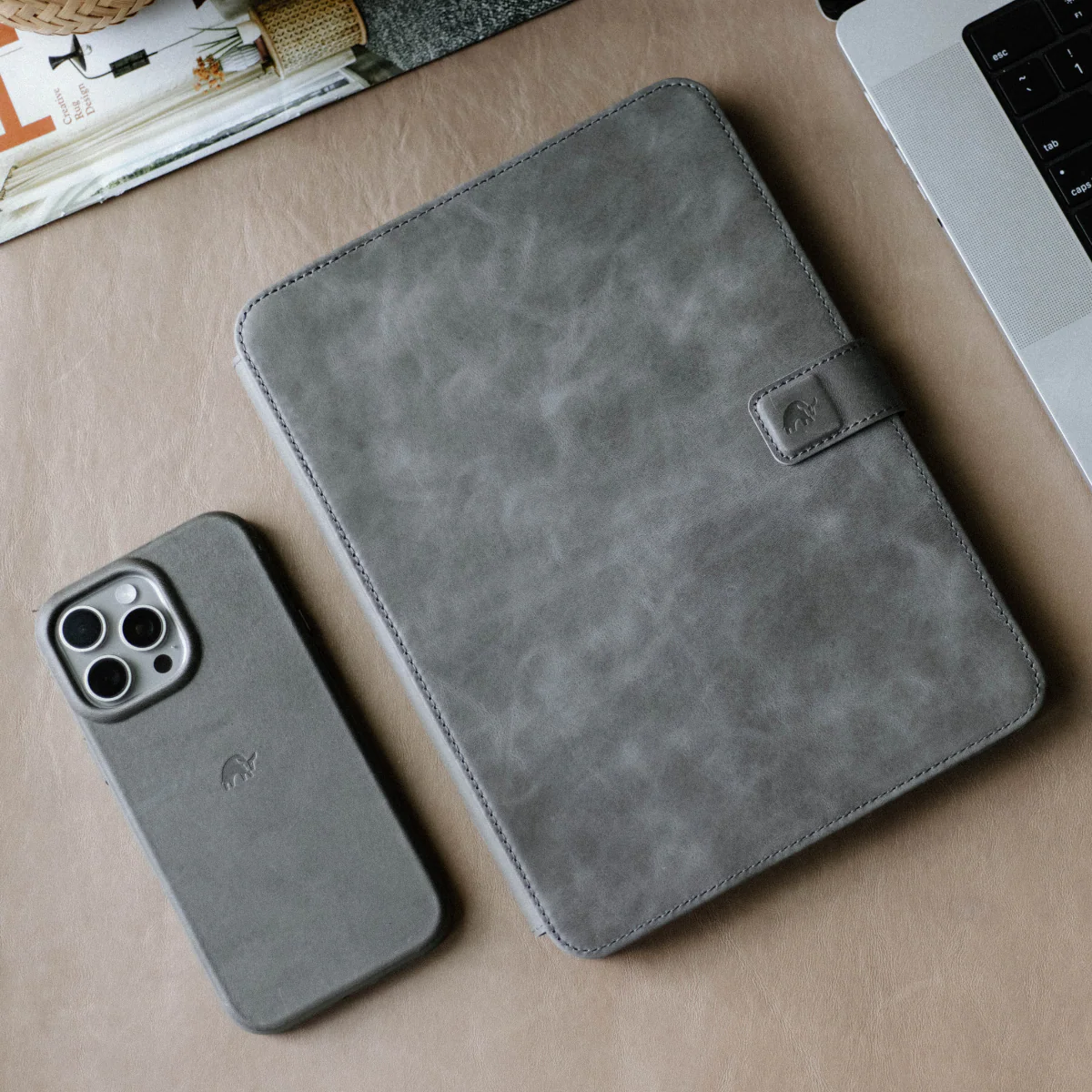 Leather iPad Case - Slate - Image 5