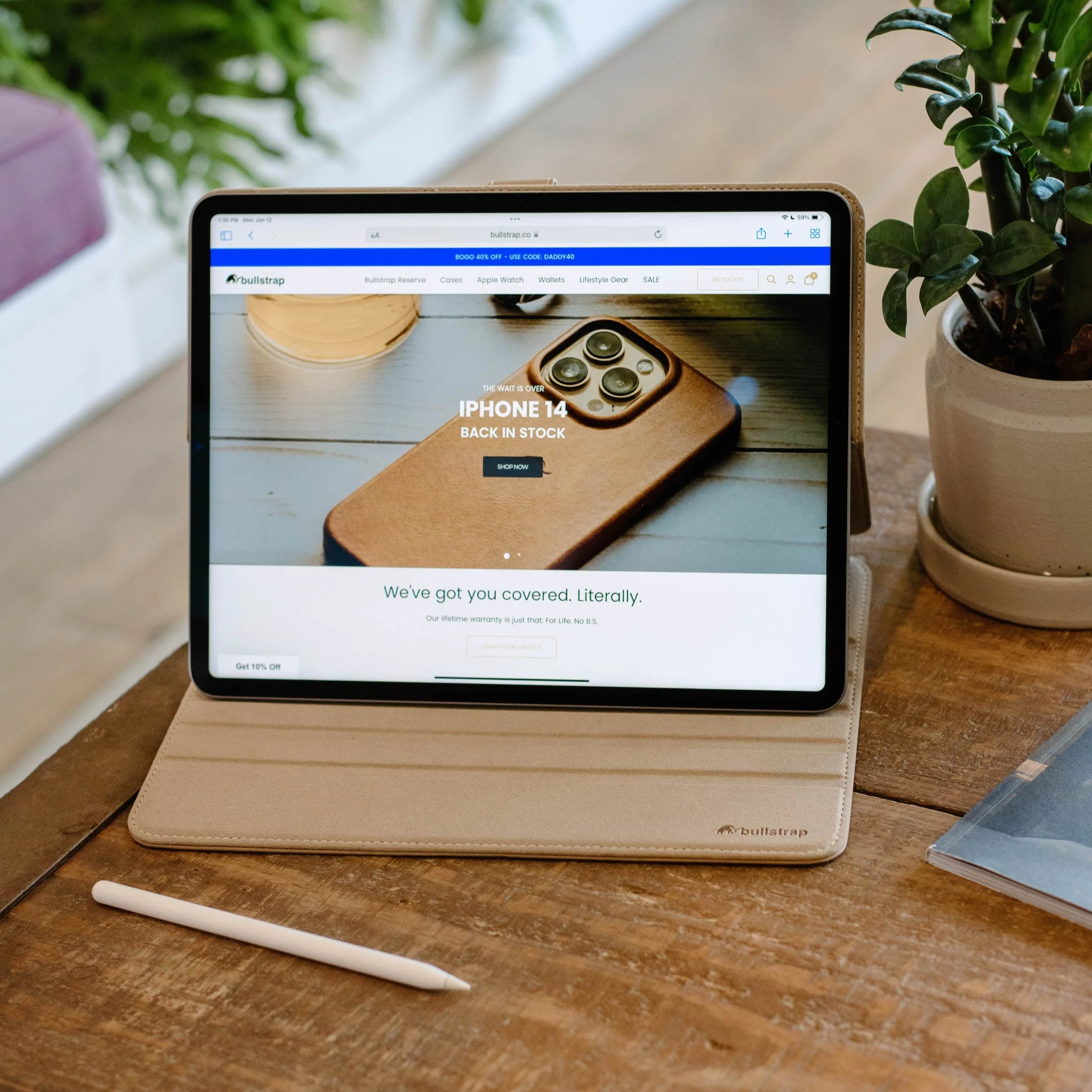 Leather iPad Case - Dune - Image 9