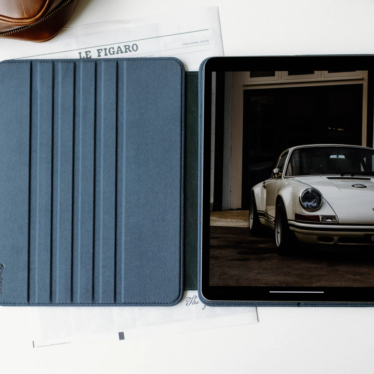 Leather iPad Case - Ocean - Image 4