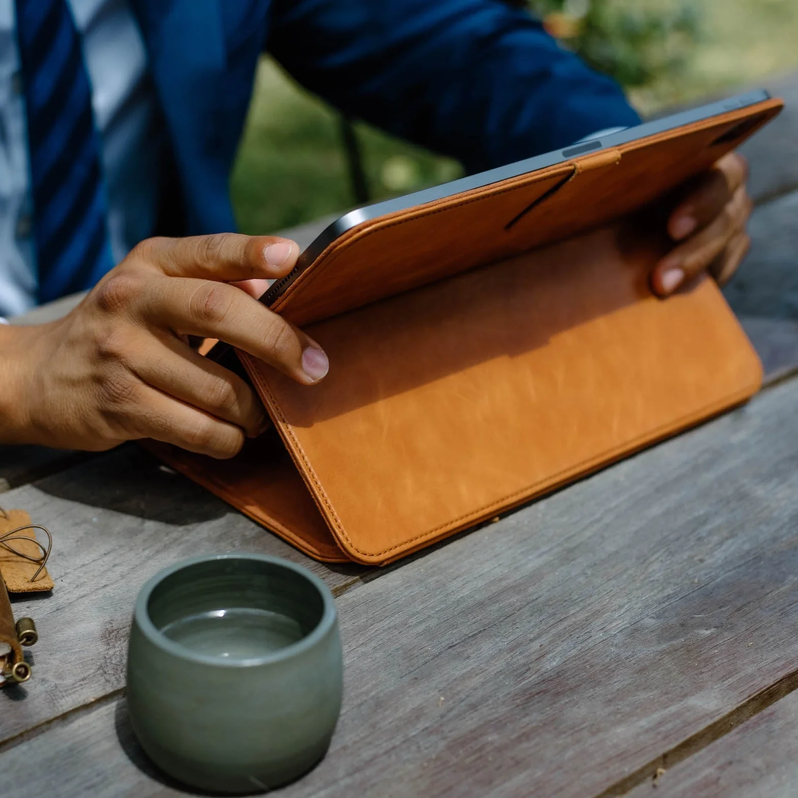 Leather iPad Case - Sienna - Image 4