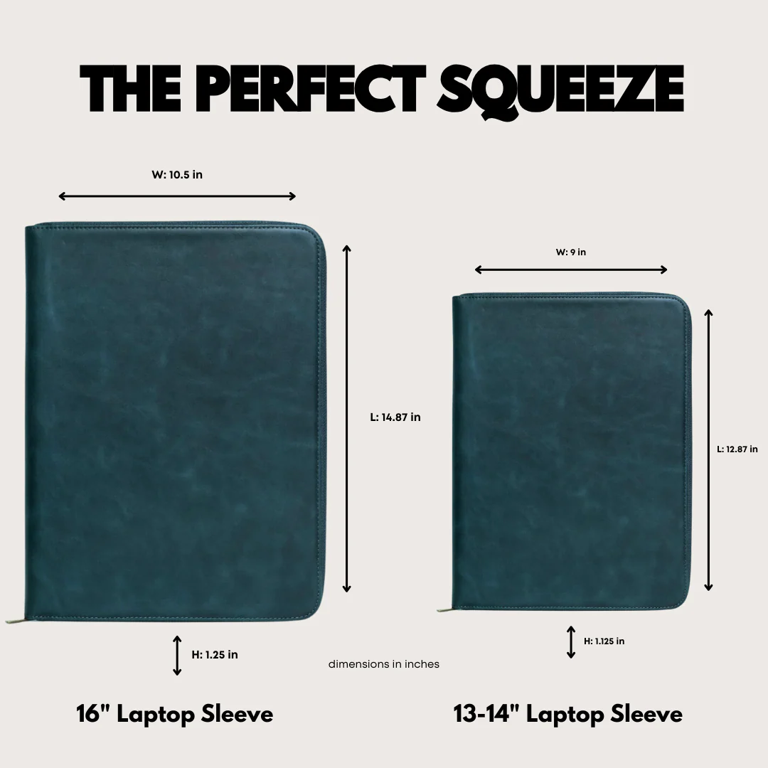 Leather MacBook Sleeve - Ocean - Image 4