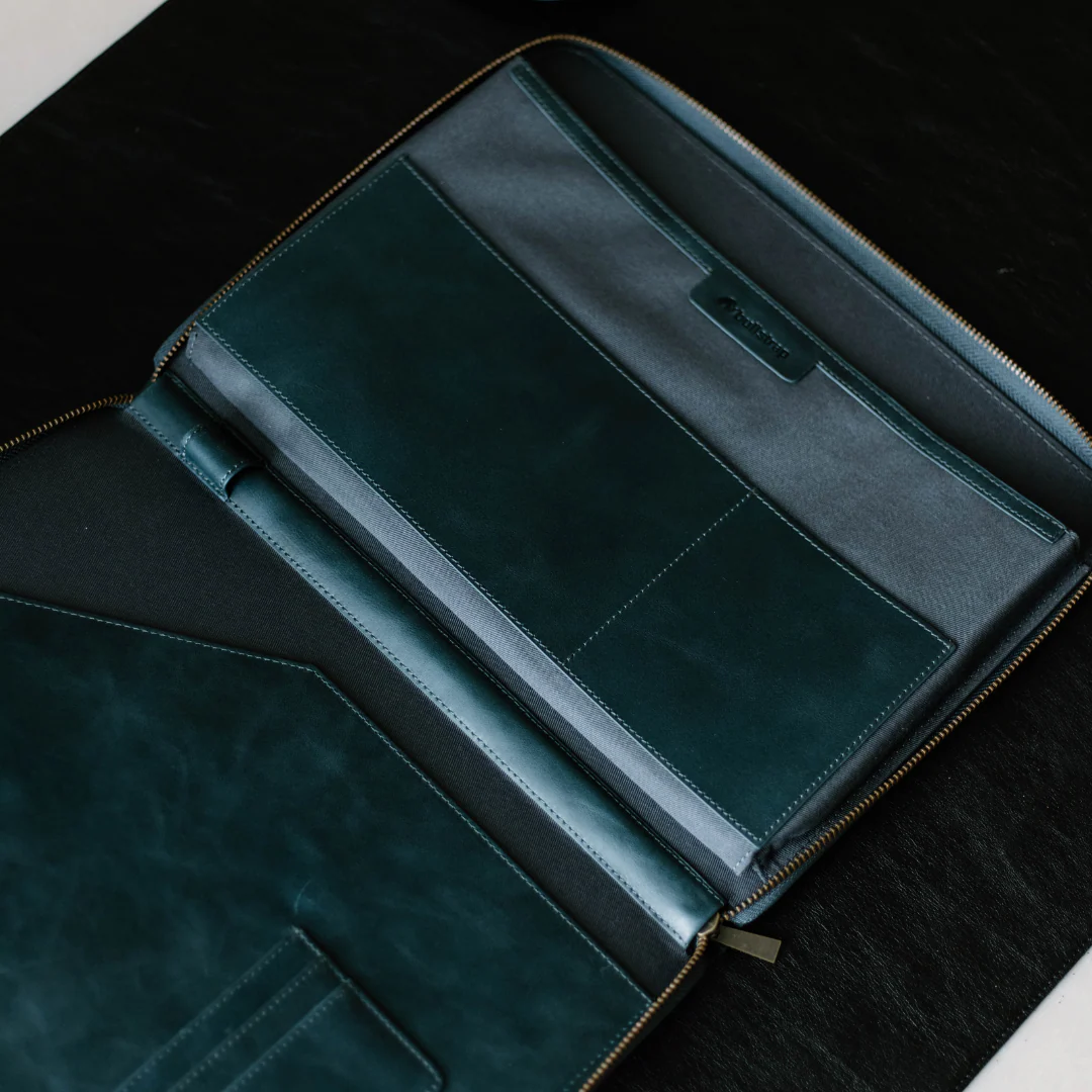 Leather MacBook Sleeve - Ocean - Image 5