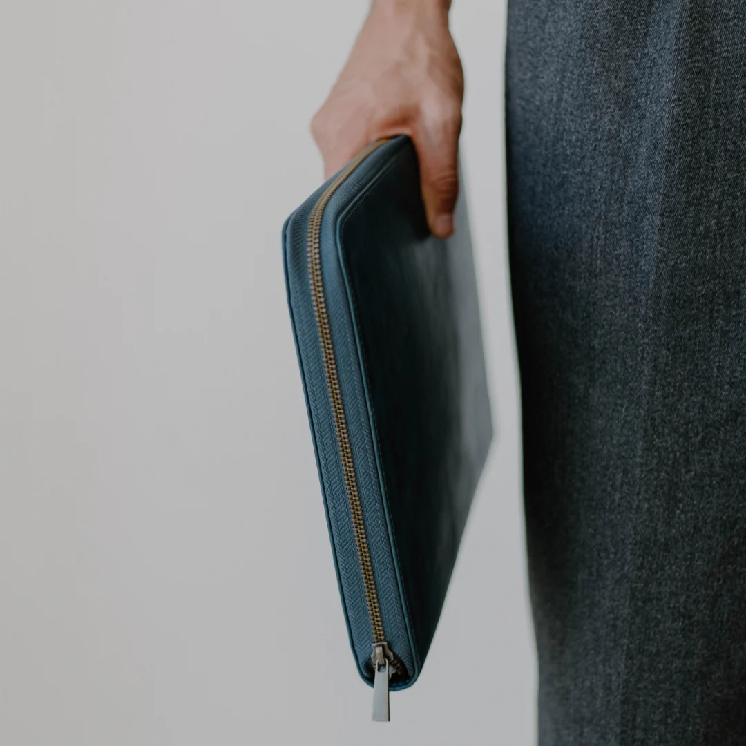 Leather MacBook Sleeve - Ocean - Image 6
