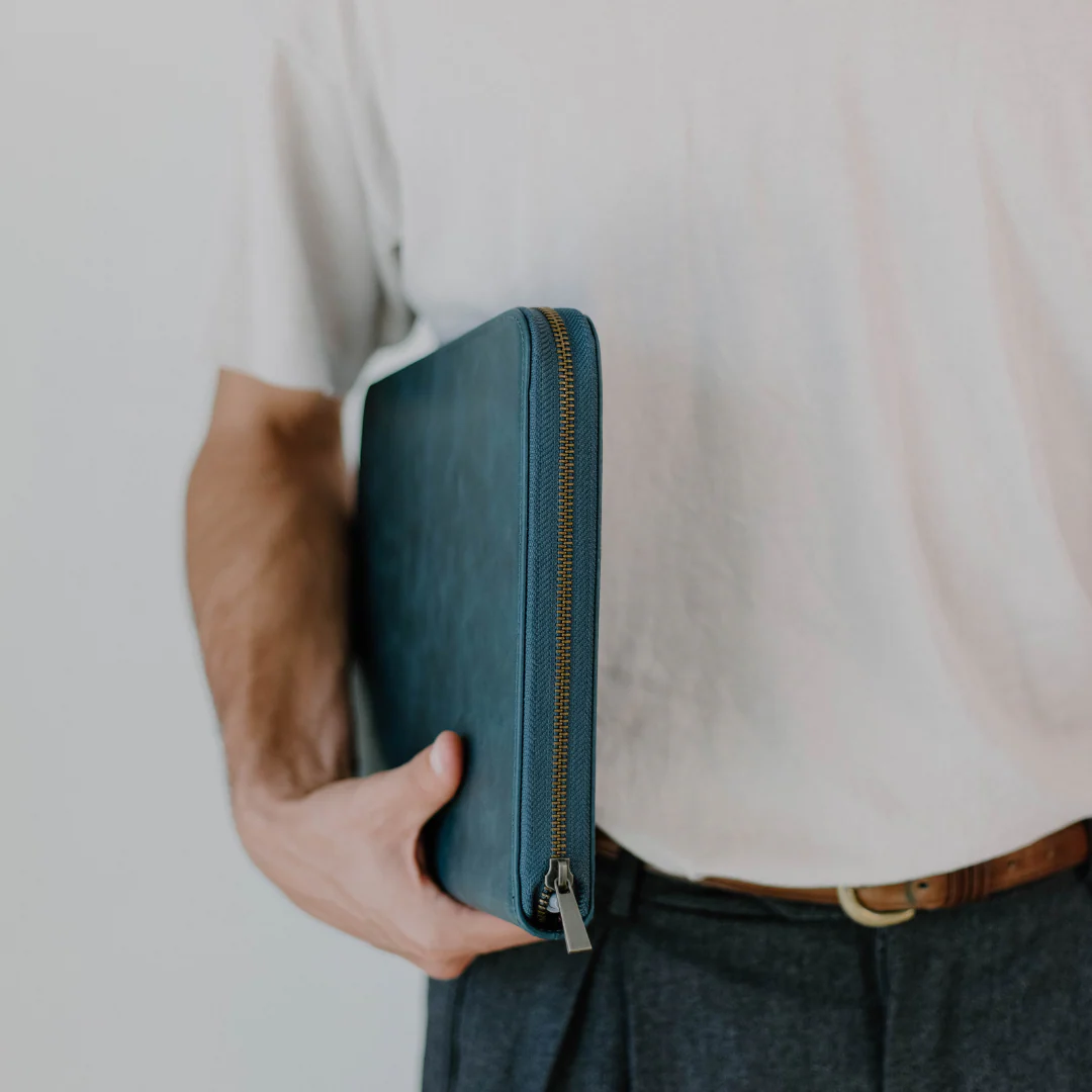 Leather MacBook Sleeve - Ocean - Image 9
