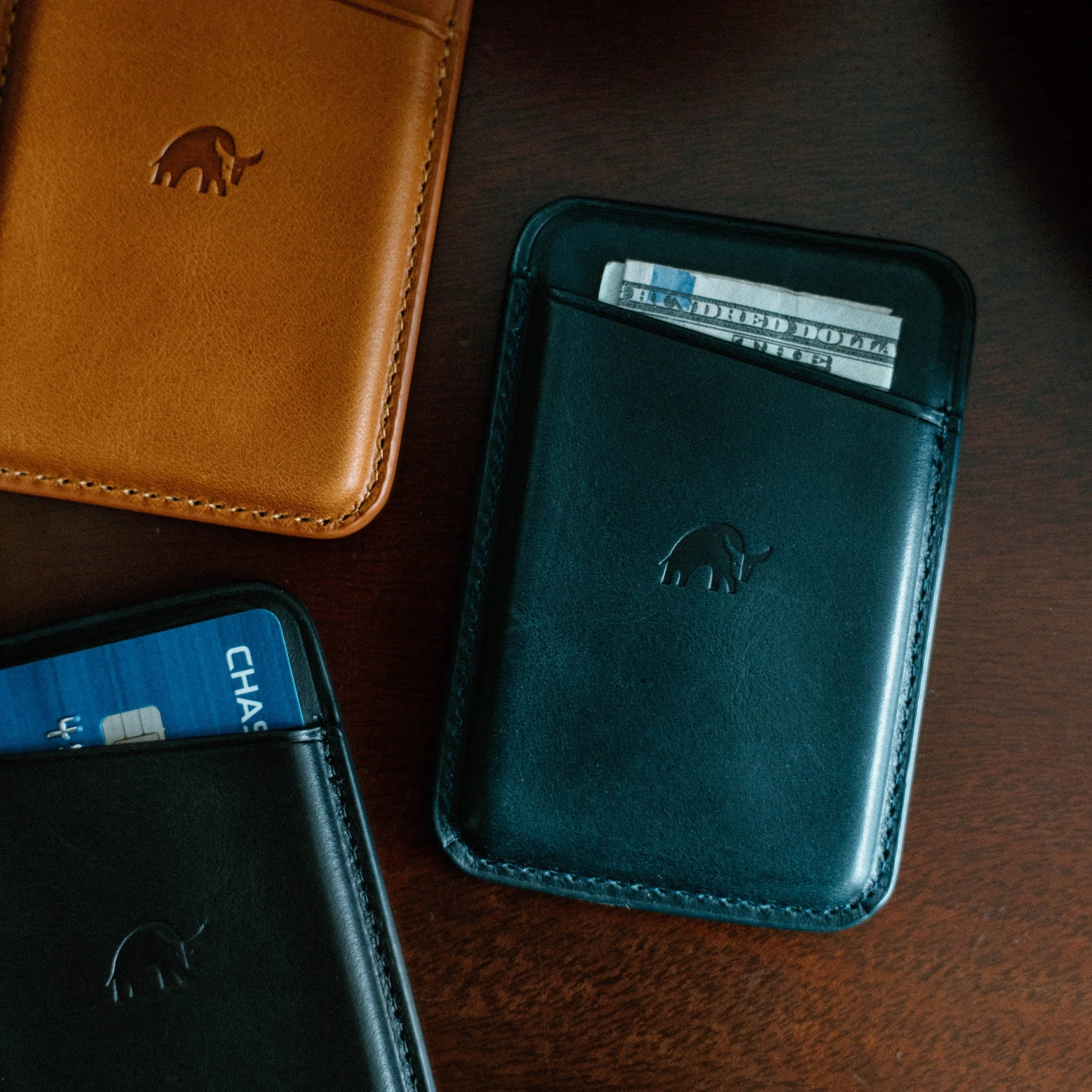 Leather Magnetic Wallet - OCEAN - Image 6