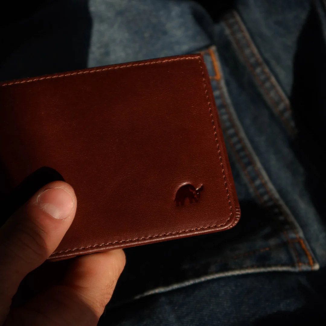 Leather Nav Bifold Wallet - TERRA - Image 3