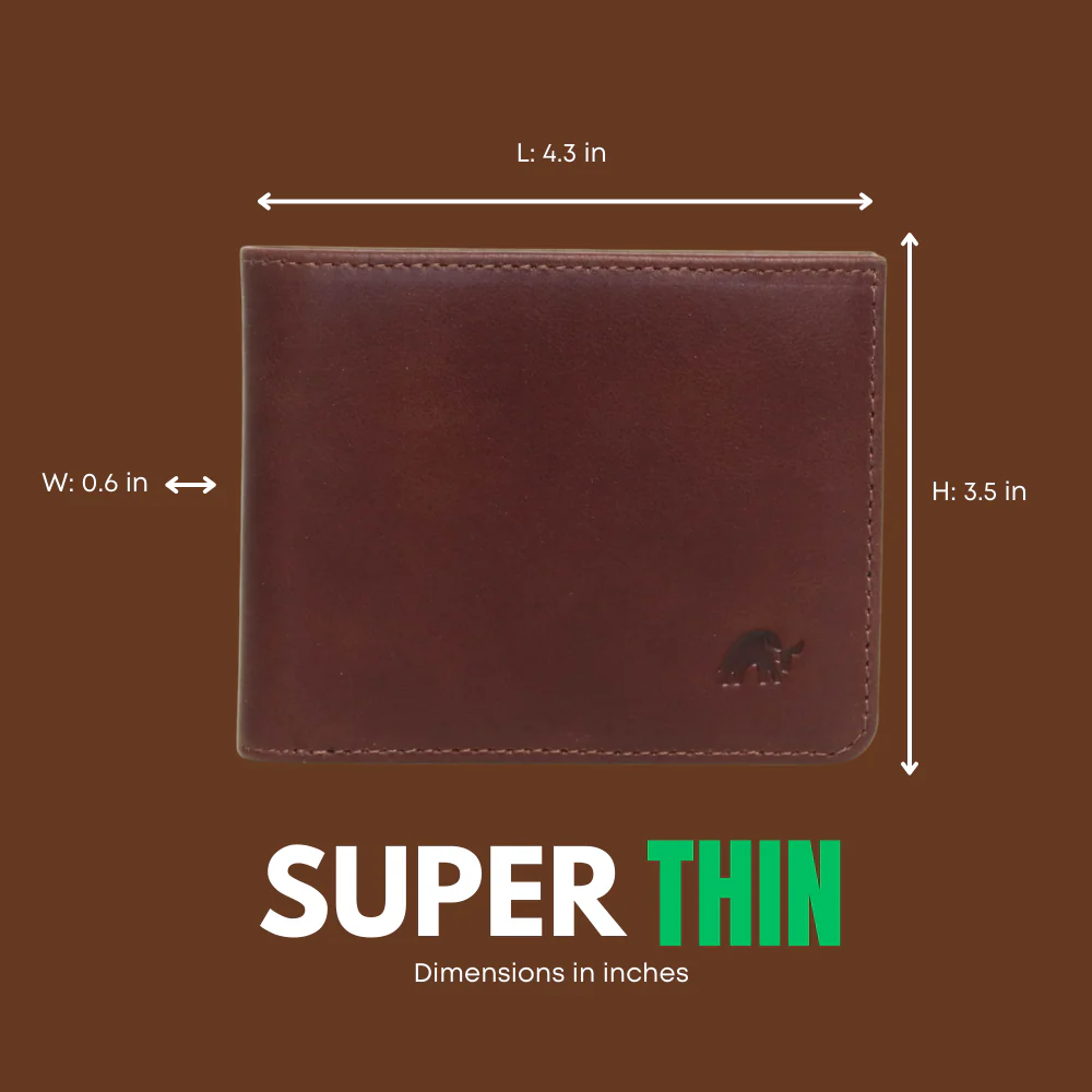 Leather Nav Bifold Wallet - TERRA - Image 7