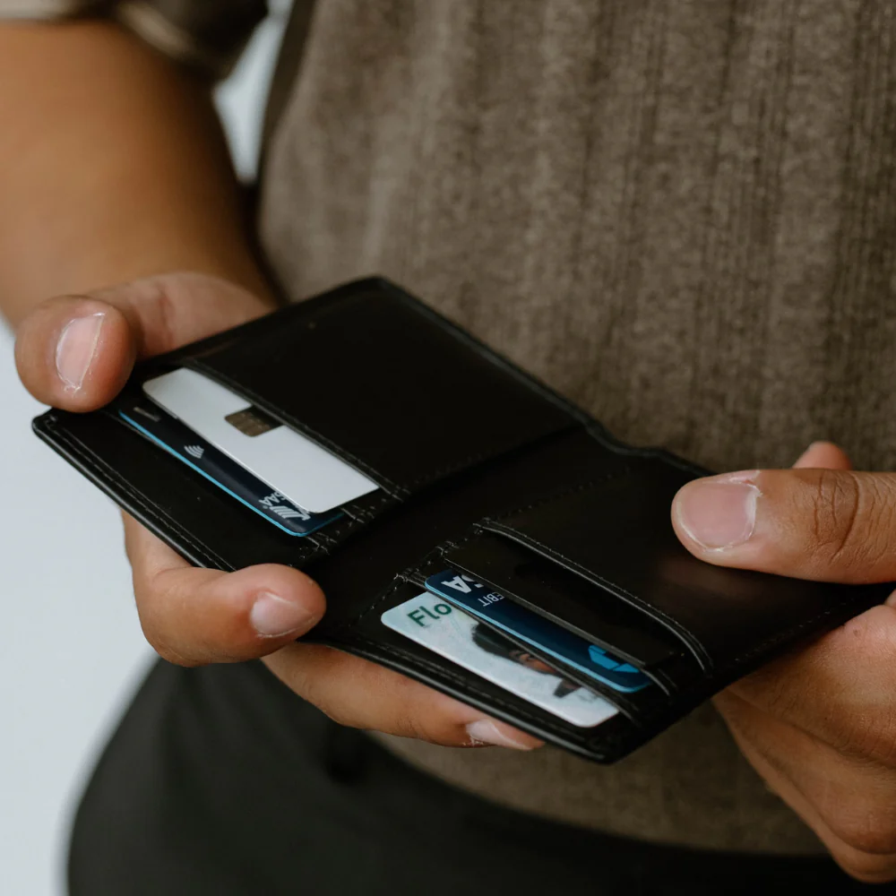 Leather Nav Messenger Wallet - BLACK EDITION - Image 4