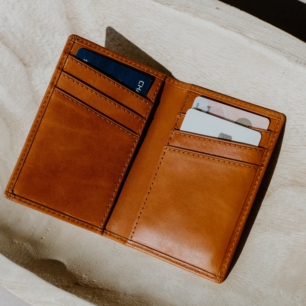 Leather Nav Messenger Wallet - SIENNA - Image 5