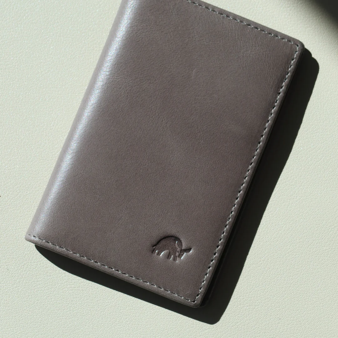 Leather Nav Messenger Wallet - SLATE - Image 3