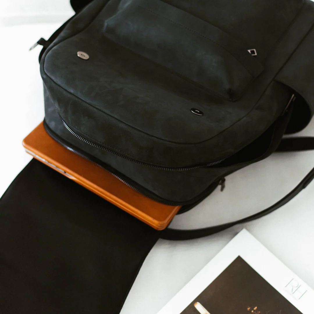 Leather Rugged Backpack - Black Edition - Image 5