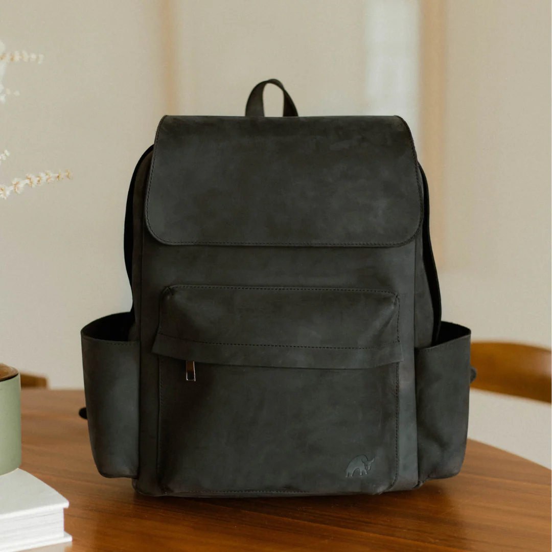 Leather Rugged Backpack - Black Edition - Image 8